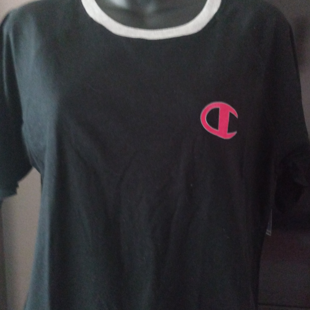 Champion Black Short Sleeve Logo Graphic T-Sh
